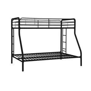 Lit superposé d'hôtel, mobilier de chambre à coucher, modèle 2019, avec armoire, meuble de maison, cadre de lit à plateforme, souple, en fer, moderne - Product Image 1