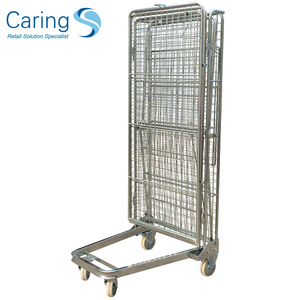 Prix d'usine Conteneur à roulettes en acier à 4 côtés / cage à roulettes Conteneur à roulettes en acier Chargement 500 kg-600 kg - Product Image 3