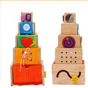 Venta al por mayor de la educación temprana a los niños aprender vestido hermoso bebé de madera <span class=keywords><strong>taza</strong></span> de juguete - Product Image 1