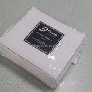 1800TC tek kullanımlık çift fırçalanmış baskılı mikrofiber yatak çarşafı <span class=keywords><strong>Set</strong></span> düz stil düz levha otel kullanımı için - Product Image 3