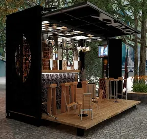 טרומי מסגרת פלדת מבנה מודרני מסחרי כריך פנל מיכל חיצוני קפה חנות קיוסק