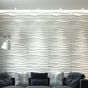 Plastica sfondo TV parete pannelli strutturato onda bordo 3d pannelli di parete