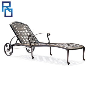 Fundido alumbre <span class=keywords><strong>tumbona</strong></span> <span class=keywords><strong>con</strong></span> <span class=keywords><strong>ruedas</strong></span> silla al aire libre Silla de salón - Product Image 1