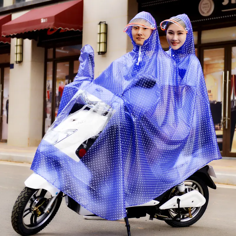 Capa de chuva para motocicleta, cavalo grosso para 2 pessoas, bateria de motor de carro elétrico