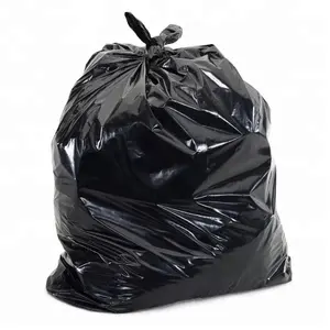 Çanta fabrika promosyon siyah plastik çöp torbası çöp torbası rulo