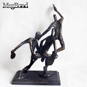 Statue de joueur de tennis de table en fonte Antique, sculpture de joueur de <span class=keywords><strong>ping</strong></span>-<span class=keywords><strong>pong</strong></span> en bronze Vintage - Product Image 4
