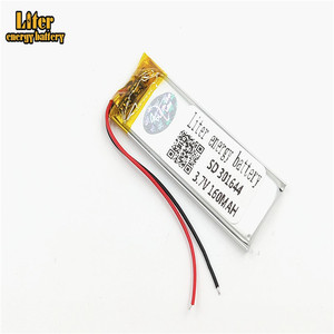 Free shipping battery-powered product used 160 mah 3,7 v 301644 lipo battery pack - Product Image 2
