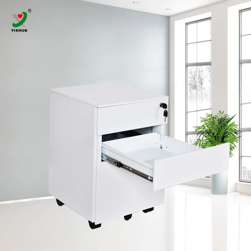 Colorful Office Equipment for A4 metal File Cabinet 3 Drawer Mobile Pedestal