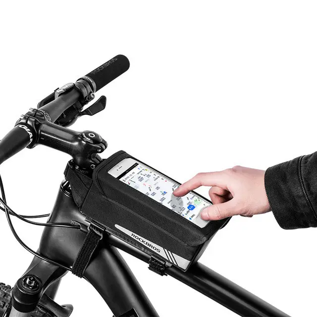 CBR OEM B52 Magnetic Cycling PU Touch Screen Rainproof MTB Road Bike Bicycle Front Tube Bag Accessories