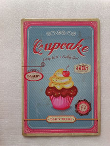Panadería de la <span class=keywords><strong>magdalena</strong></span> Vintage Cartel de chapa Bar pub hogar Decoración de Pared Retro Metal Poster - Product Image 1