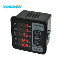 Tachometer Mesin MEBAY GM50H, Pengukur Tekanan Oli, Suhu Cairan Pendingin, Suhu Oli, Pengukur Tegangan Baterai