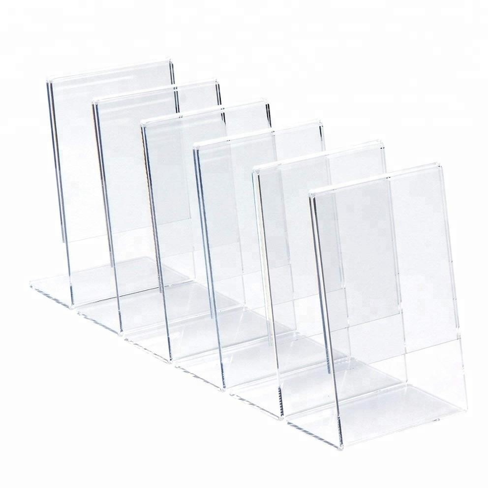 Оптовая продажа, индивидуальный прозрачный акриловый держатель для знаков размером 8,5x11 дюймов