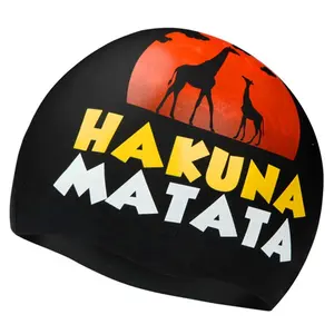Bonitos gorros <span class=keywords><strong>de</strong></span> natación negros y amarillos - Product Image 1