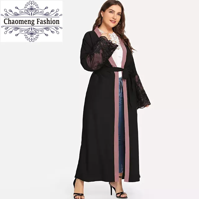1589# Fashion Women Jersey Hijab Scarf Muslim Jubah Dubai Abaya Kimono Cardigan Islamic Clothing For Women