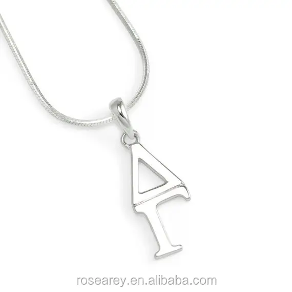 Sake Chain Sorority Jewelry Greek letters Life Gifts for Her Delta Gamma Stainless Steel Lavaliere Pendant Necklace