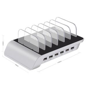 Bestseller Stazione di Ricarica USB <span class=keywords><strong>6</strong></span> in 1 Supporto per Cellulare <span class=keywords><strong>Carica</strong></span> per Tablet per Oppo per <span class=keywords><strong>iPhone</strong></span> Ecc - Product Image 1