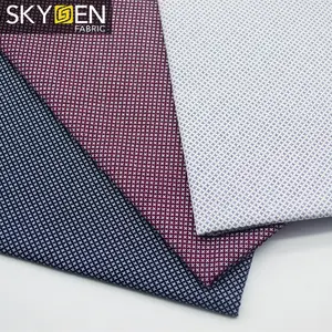 Skygen 도매 정전기 방지 부드러운 일반 직조 인쇄 코튼 40s 포플린 원단 셔츠 남성