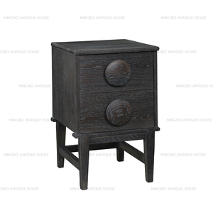 Antique En Bois <span class=keywords><strong>Massif</strong></span> Meubles Lit En Chêne <span class=keywords><strong>Buffet</strong></span> Avec 2 Tiroirs - Product Image 3