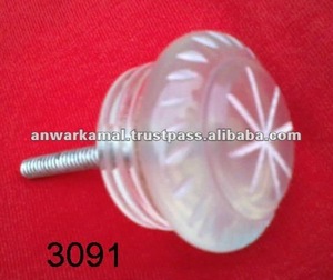 Perilla de cajón de cerámica de plumas populares antiguas Vintage nuevas perillas de puerta de vidrio - Product Image 3