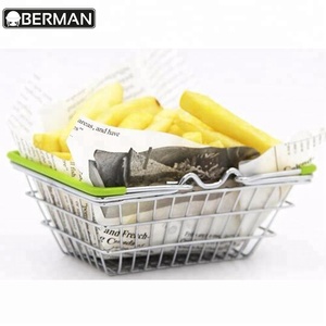 Porta Papas Fritas <span class=keywords><strong>de</strong></span> Papel Color Oro Rosa para <span class=keywords><strong>Restaurante</strong></span> <span class=keywords><strong>de</strong></span> <span class=keywords><strong>Comida</strong></span> Rápida, Cesta para Papas Fritas <span class=keywords><strong>de</strong></span> Acero Inoxidable - Product Image 3