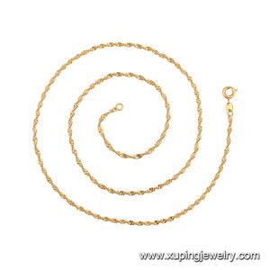 <span class=keywords><strong>Xuping</strong></span>-collar de cadena larga con diseño de oro simple, joyería ambiental, materiales de cobre, 45121 - Product Image 6