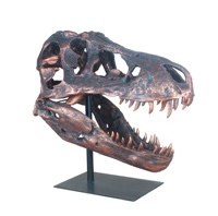 Tête d'animal en résine sculptée en 3D tête de tyrannosaure T Rex tête de dinosaure pour la décoration intérieure