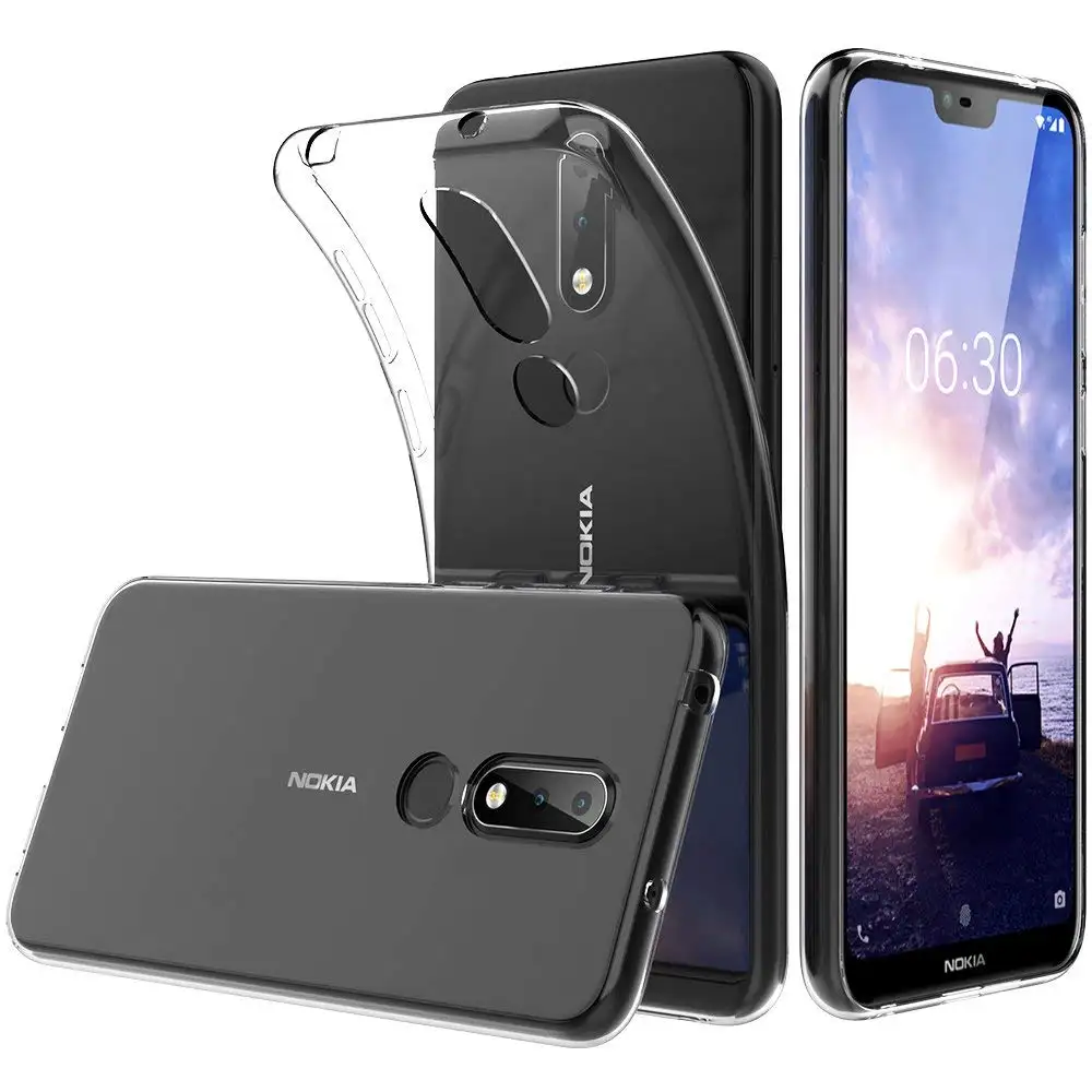 Ốp Lưng Silicon Siêu Mỏng Trong Suốt Cho Nokia X6 2018 / 6.1 Plus