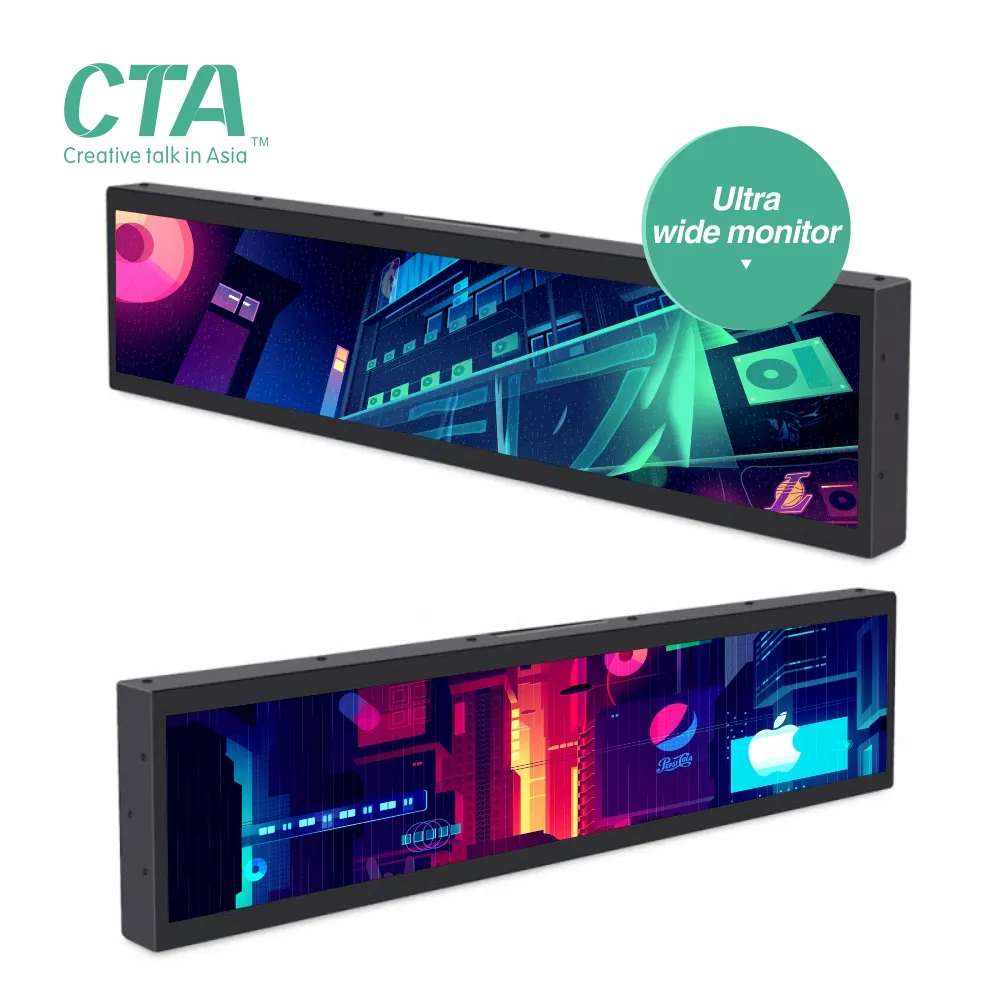ЖК-дисплей с ультра широким сенсорным экраном, рекламный монитор для лифта, лифта и поезда