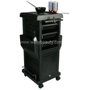 Çok fonksiyonlu kilitlenebilir saç Salon beyaz market arabası - Product Image 3