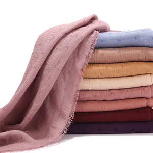 Fábrica al por mayor TR algodón 90*180cm liso <span class=keywords><strong>con</strong></span> <span class=keywords><strong>capucha</strong></span> algodón islámico Hijabs y bufandas - Product Image 4