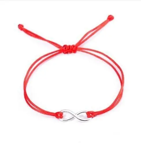 Китайский узел, нитка, символ бесконечности, на удачу, красный шнур, браслет, регулируемый браслет «сделай сам», бесконечный шарм, браслет