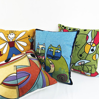 Fundas de Cojín Bordadas con Diseño Nuevo de Dibujos Animados de Buti, Fundas de Cojín de Picasso