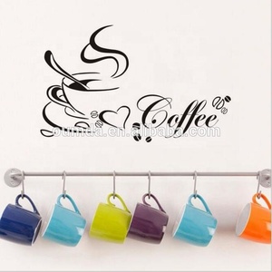 Wall art waterproof love coffee kitchen coffee shop stickers decalcomania in vinile <span class=keywords><strong>adesivi</strong></span> rimovibili - Product Image 1