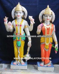 Beautiful Laxmi Narayan Marble Statue - Product Image 1
