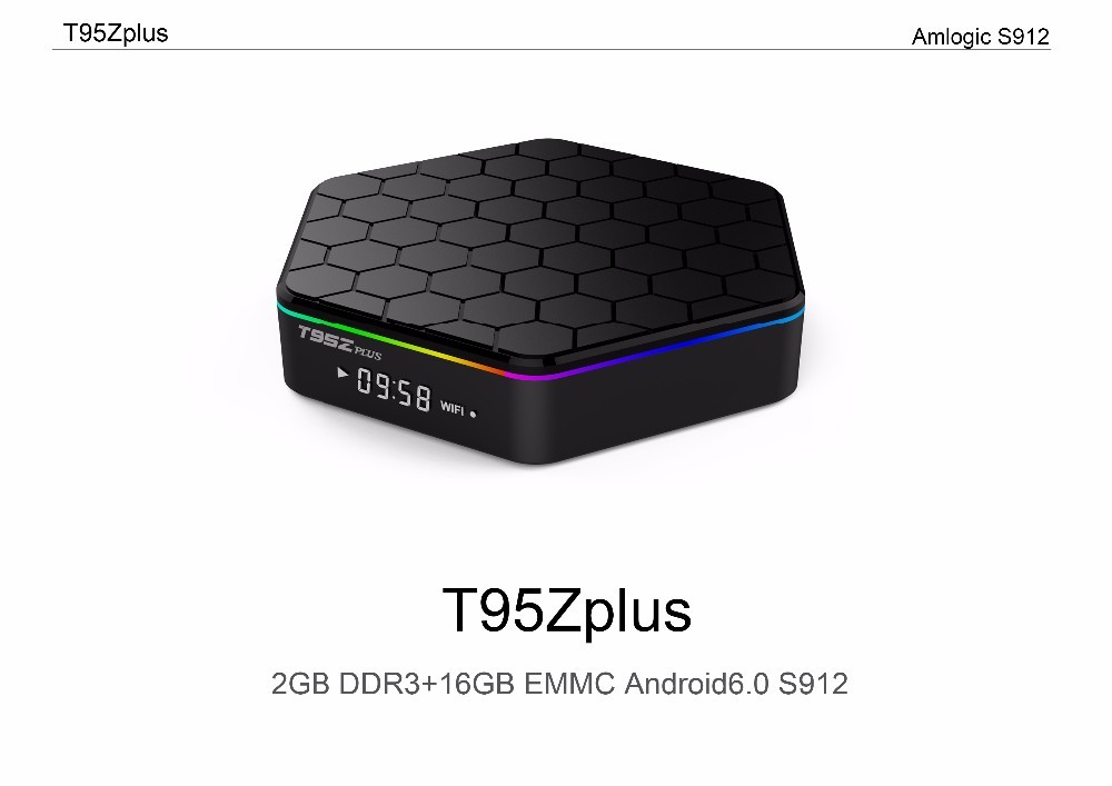 2017 el más nuevo Octa core kodi s912 T95Z plus amlogic CPU 2 gb 16 gb android 6.0 tv box