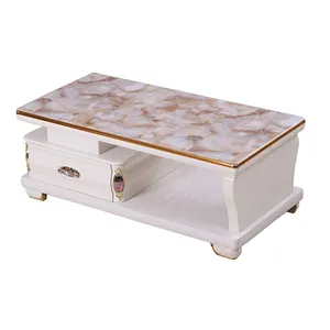 Offre Spéciale Usine Populaire moderne Conception teapoy crème table d'appoint table basse avec tiroir
