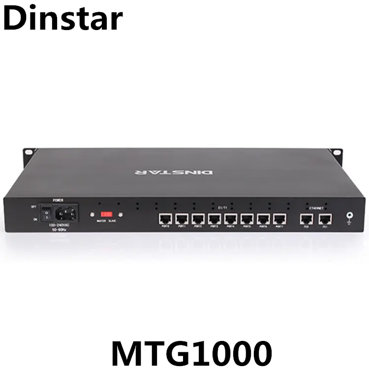 8 E1/T1 Poorten E1 T1 Asterisk SIP Trunk VoIP Gateway MTG1000