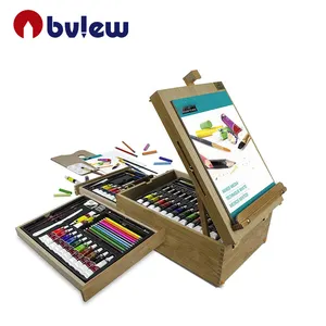 Professional 104 Pieces All Media Easel Adult Painting Set