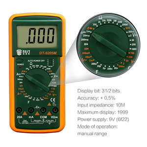 Multímetro <span class=keywords><strong>Digital</strong></span> Padrão Portátil com Tela LCD BEST <span class=keywords><strong>9205M</strong></span> - Product Image 3