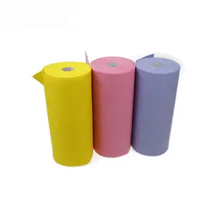 Multipurpose viscose Polyester needle punched nonwoven fabric perforated kitchen wipes roll super absorbent cleaning cloth roll