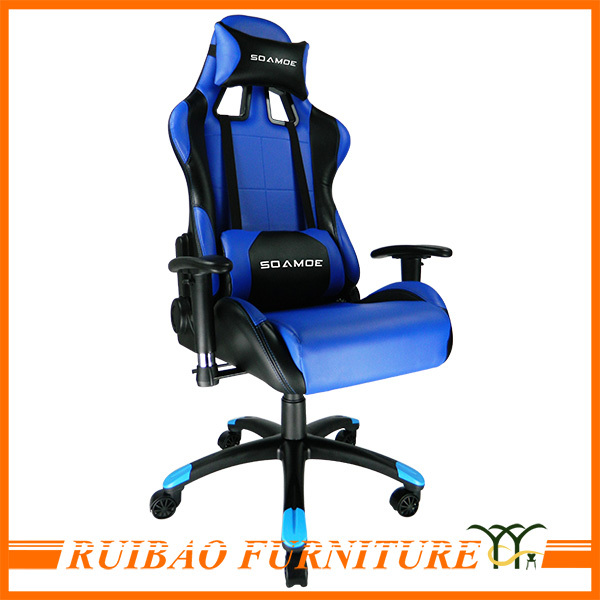 Large high PU leather Erogonomic Racing Style game computer desk chairs