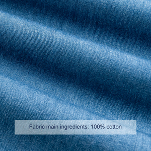 Venta al por mayor de moda más tamaño casuales de los hombres de manga larga de verano de 2019 <span class=keywords><strong>hombre</strong></span> Camisa vaquera de algodón 100% - Product Image 3