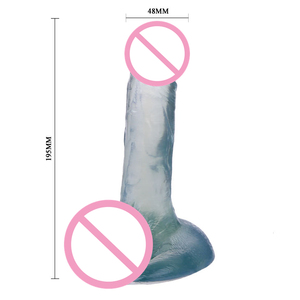 Dildo besar jeli realistis <span class=keywords><strong>Penis</strong></span> dengan cangkir hisap kuat mainan seks untuk wanita Masturbator produk seks dewasa - Product Image 5