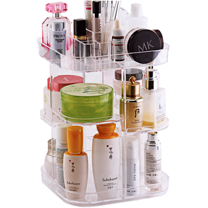 Organiseur de maquillage acrylique rotatif à 360 degrés, boîte de <span class=keywords><strong>rangement</strong></span> de cosmétiques multifonction réglable pour maquillage - Product Image 2