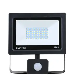 DC12V 24V Pir hareket sensörü ince projektörler 10w 20w 30w 50w 100w İnce LED sensör projektör