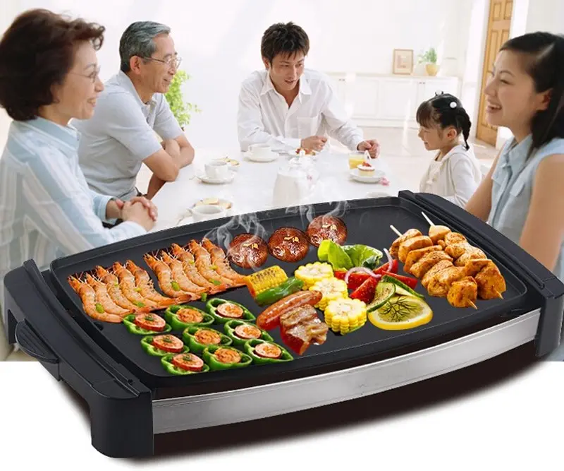 Zogift precio de fábrica 1800 W 220 V equipo de cocina para hornear eléctrica Corea barbacoa eléctrica parrilla pan