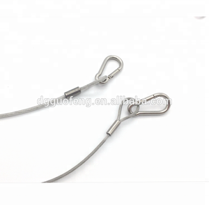 <span class=keywords><strong>Alambre</strong></span> de acero inoxidable <span class=keywords><strong>Alambre</strong></span> de Cable transparente tubo de goma mosquetón gancho - Product Image 4
