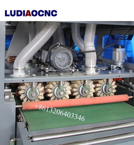 Máquina Pulidora de Cepillos para Madera de 1000 mm con Seis Rodillos, Lijadora de Cepillos para Imprimación de <span class=keywords><strong>MDF</strong></span> con Rodillos Lineales y de Disco para Tallado CNC de Muebles - Product Image 4