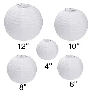 Round White Chinese Paper Lantern for Wedding Party Engagement Decoration For Sale