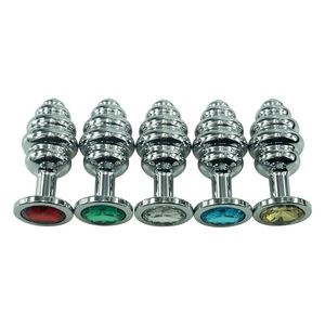 <span class=keywords><strong>Plug</strong></span> Anale in Metallo Filettato, Giocattolo Sessuale, Stimolatore Anale - Product Image 3
